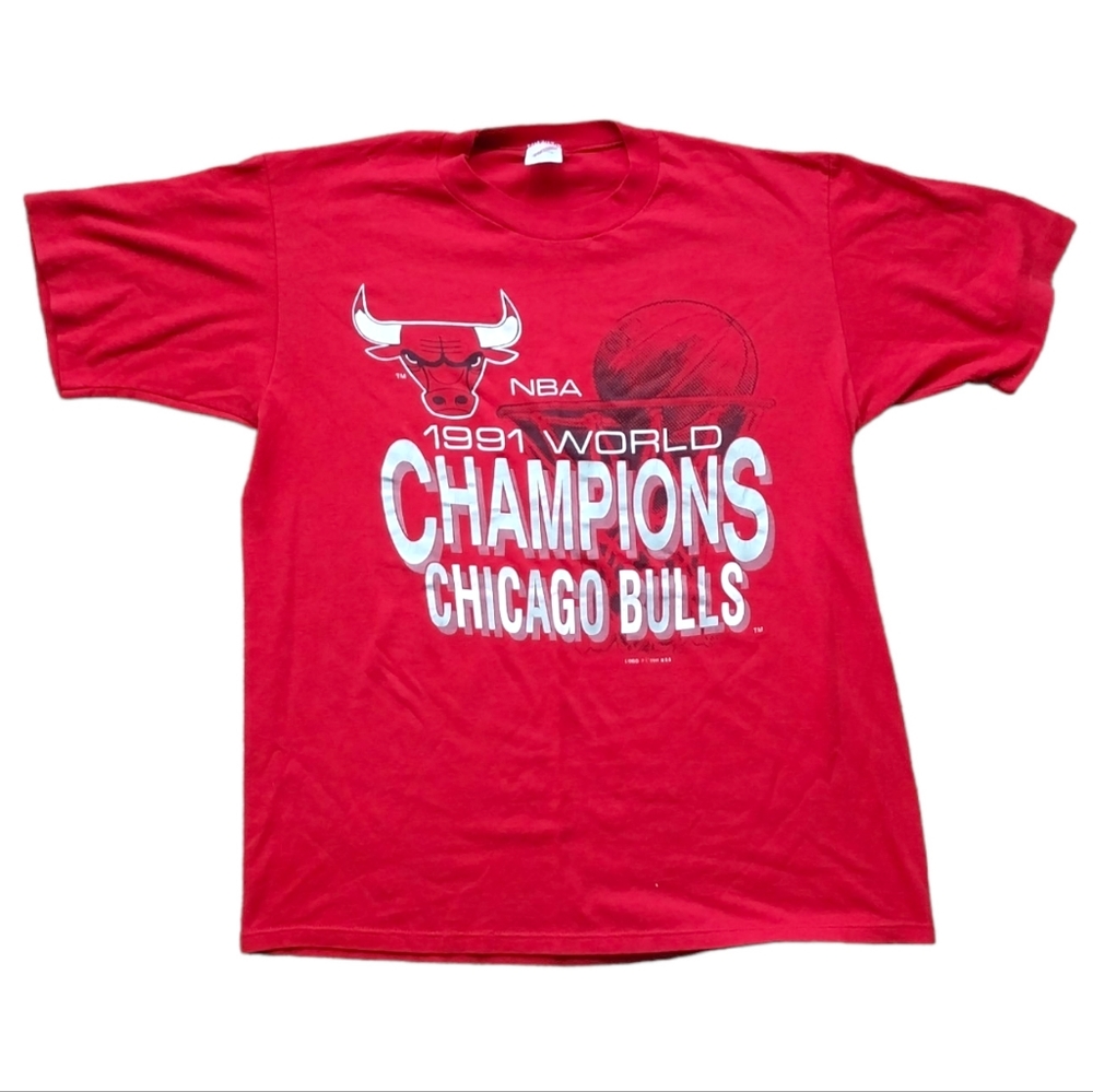 VITAGE 1991 CHICAGO BULLS CHAMPIONSHIP TEE